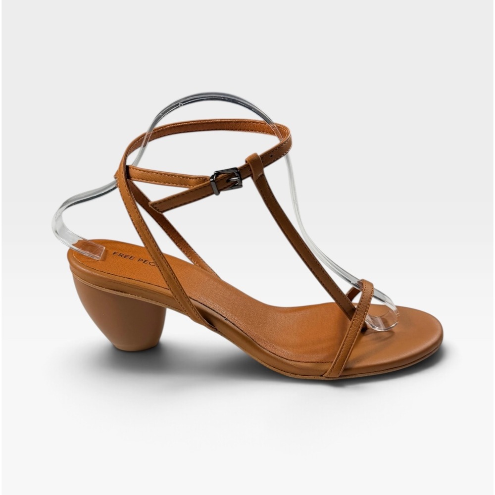 Free People La La Land Strappy Heel Womens 8.5 Tan Leather OB2409747 New